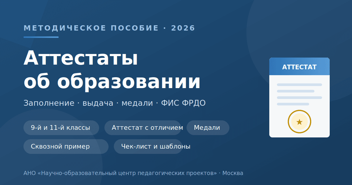Заполнение и выдача аттестатов в 2026 году