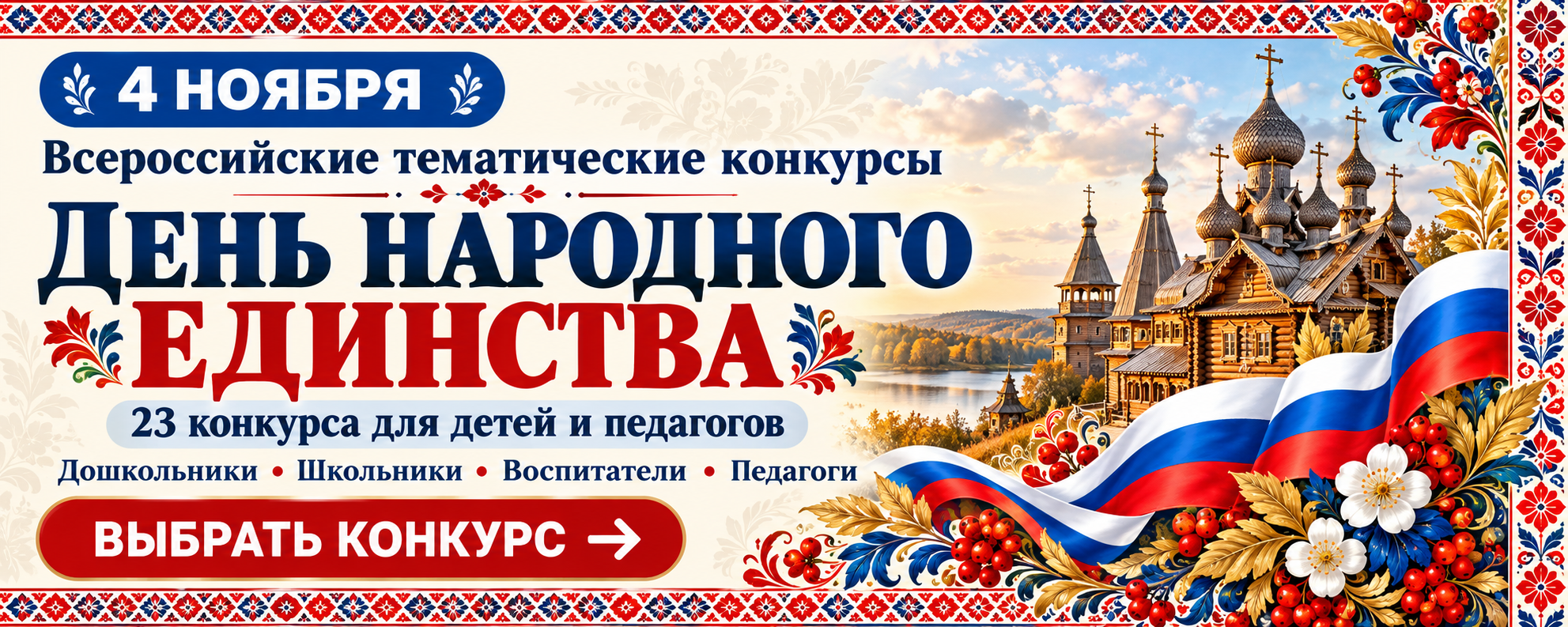 Конкурсы ко Дню народного единства — 4 ноября